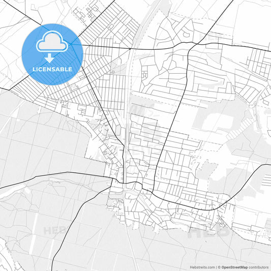Vector PDF map of Boiarka, Ukraine