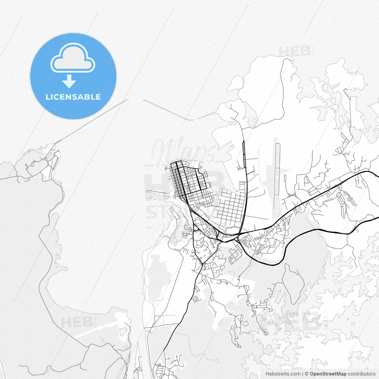 Vector PDF map of Colón, Panama