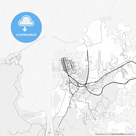 Vector PDF map of Colón, Panama