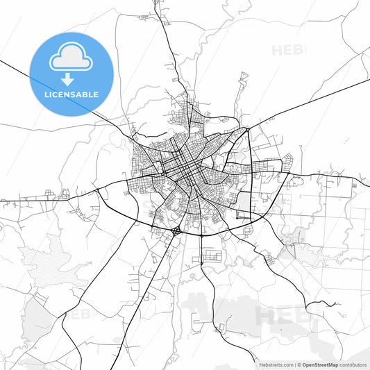 Vector PDF map of Holguín, Cuba