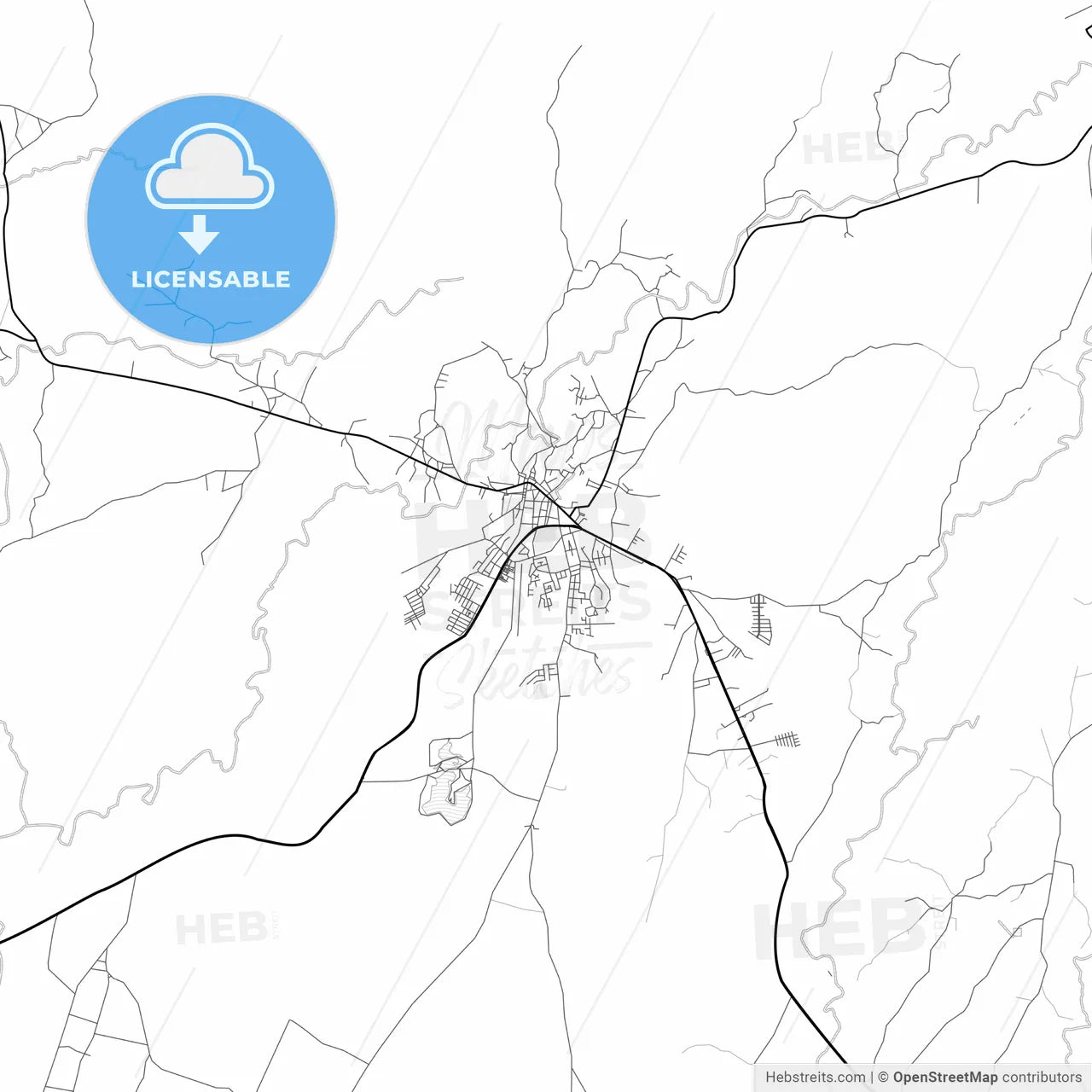Vector PDF map of Penonomé, Panama
