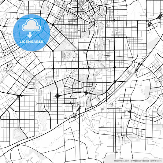 Vector PDF map of Changchun, China