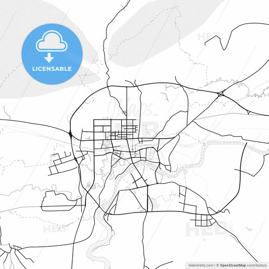 Vector PDF map of Guigang, China