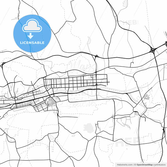 Vector PDF map of Fushun, China