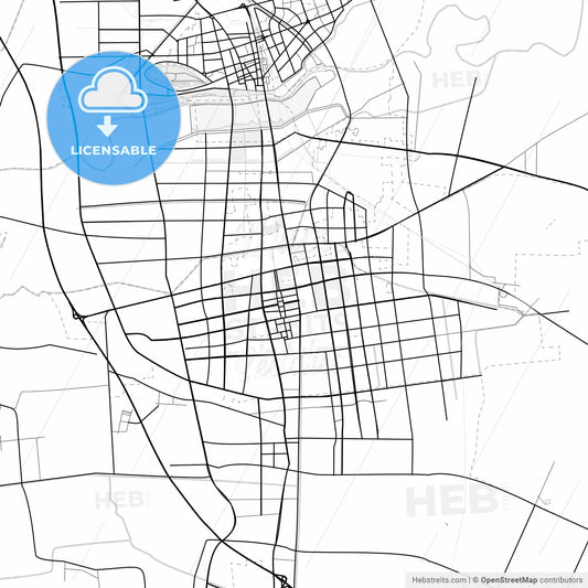 Vector PDF map of Panjin, China