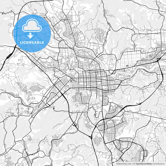 Vector PDF map of Iwaki, Japan