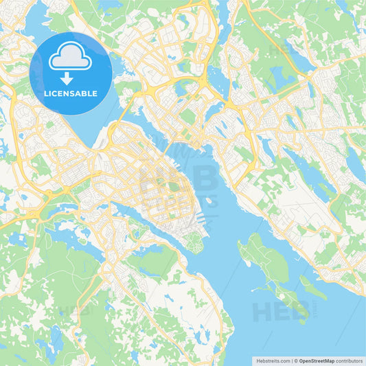 Empty vector map of Halifax, Nova Scotia, Canada