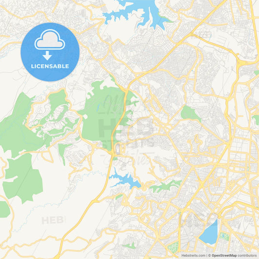 Empty vector map of Ciudad López Mateos, México, Mexico