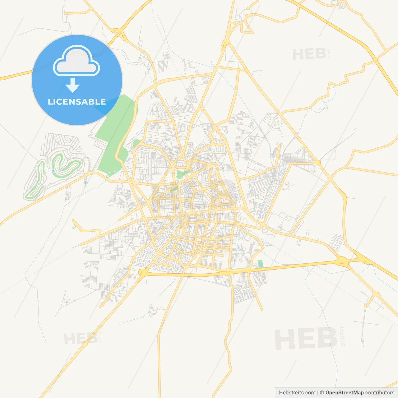 Empty vector map of Irapuato, Guanajuato, Mexico