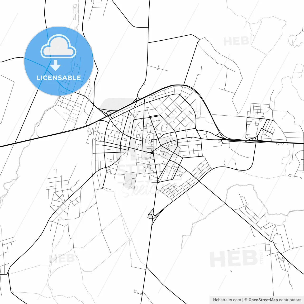 Vector PDF map of Vagharshapat, Armenia