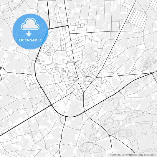 Vector PDF map of Geel, Belgium