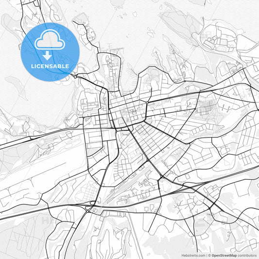 Vector PDF map of Lappeenranta, Finland