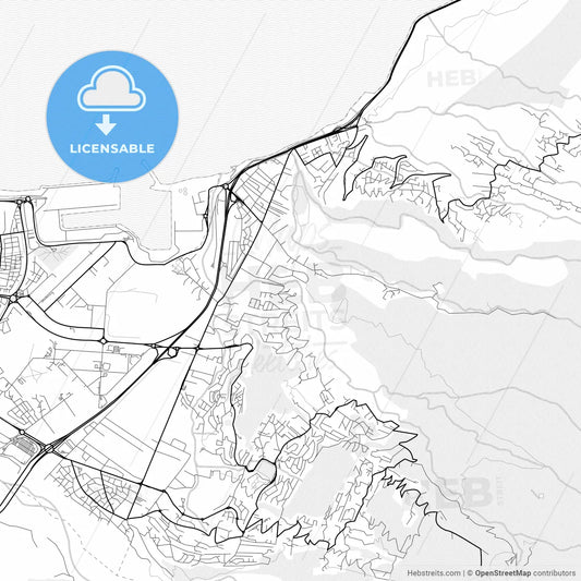 Vector PDF map of La Possession, France