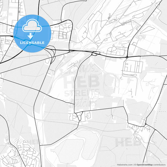 Vector PDF map of Salzgitter, Germany