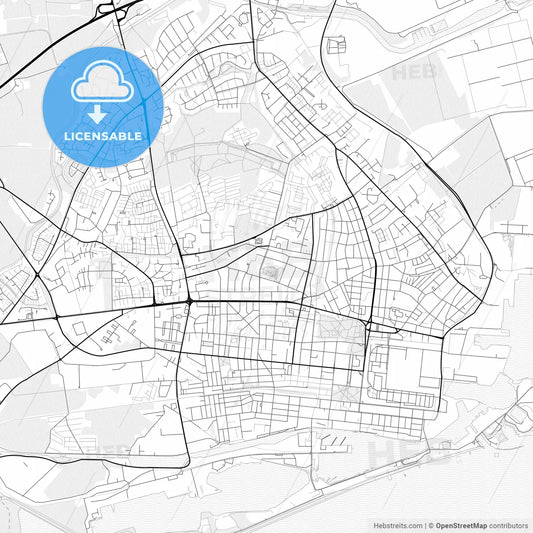 Vector PDF map of Wilhelmshaven, Germany