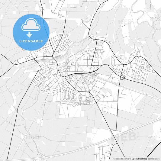 Vector PDF map of Wunstorf, Germany