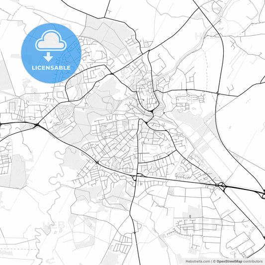 Vector PDF map of Stade, Germany