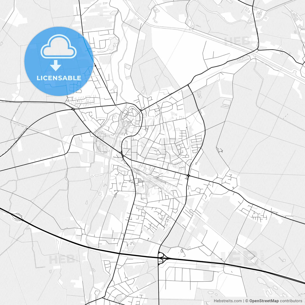 Vector PDF map of Winsen (Luhe), Germany