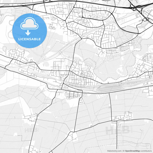 Vector PDF map of Seelze, Germany