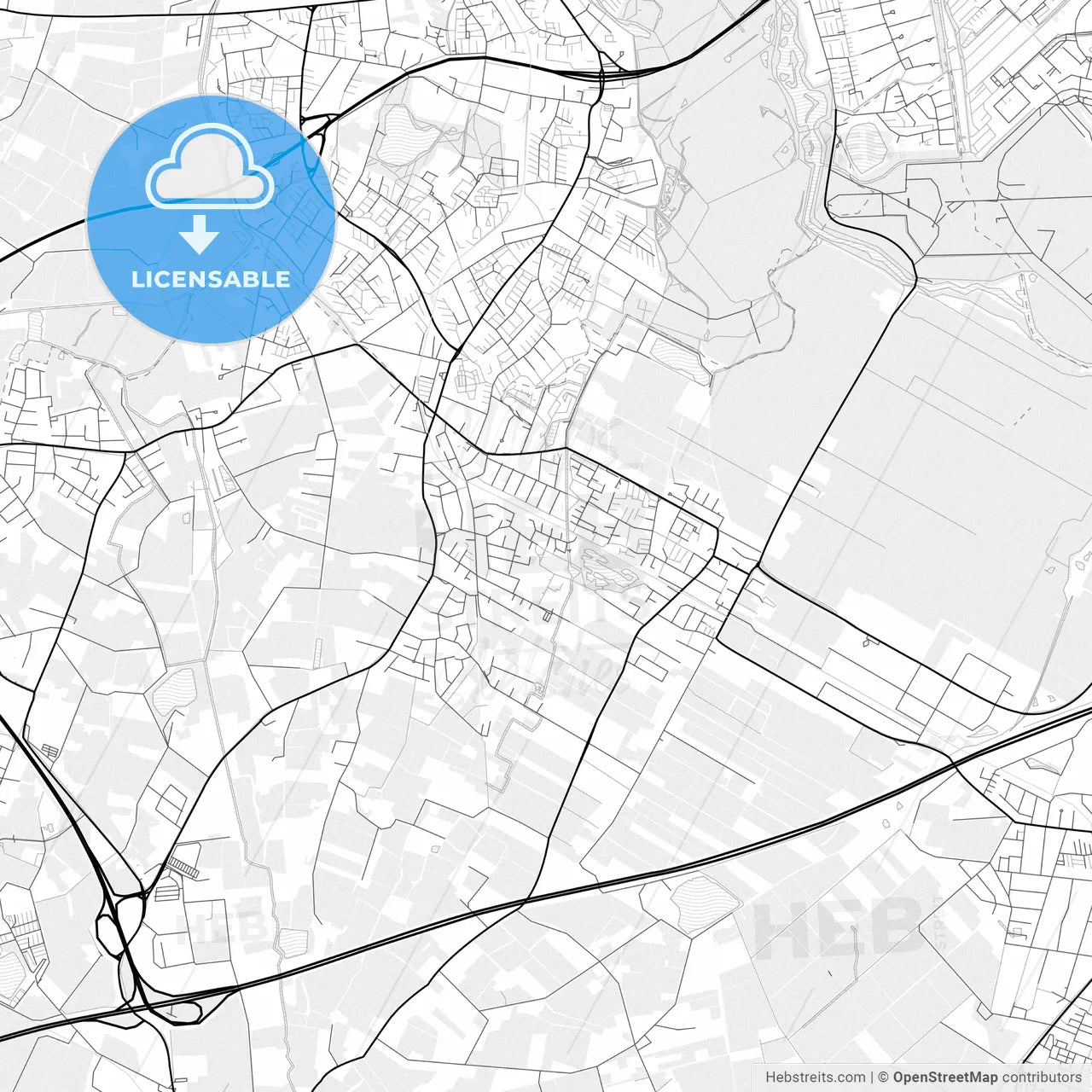 Vector PDF map of Stuhr, Germany