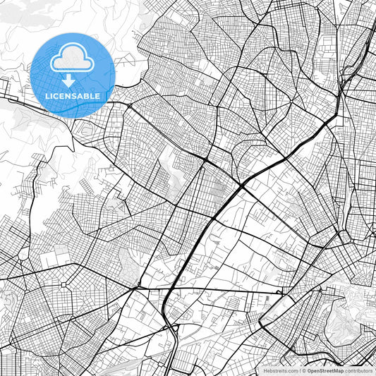 Vector PDF map of Egaleo, Greece
