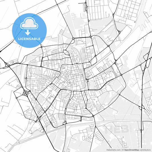 Vector PDF map of Ravenna, Italy