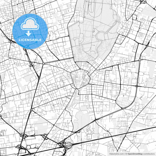 Vector PDF map of Monza, Italy