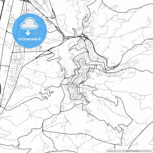 Vector PDF map of Chieti, Italy