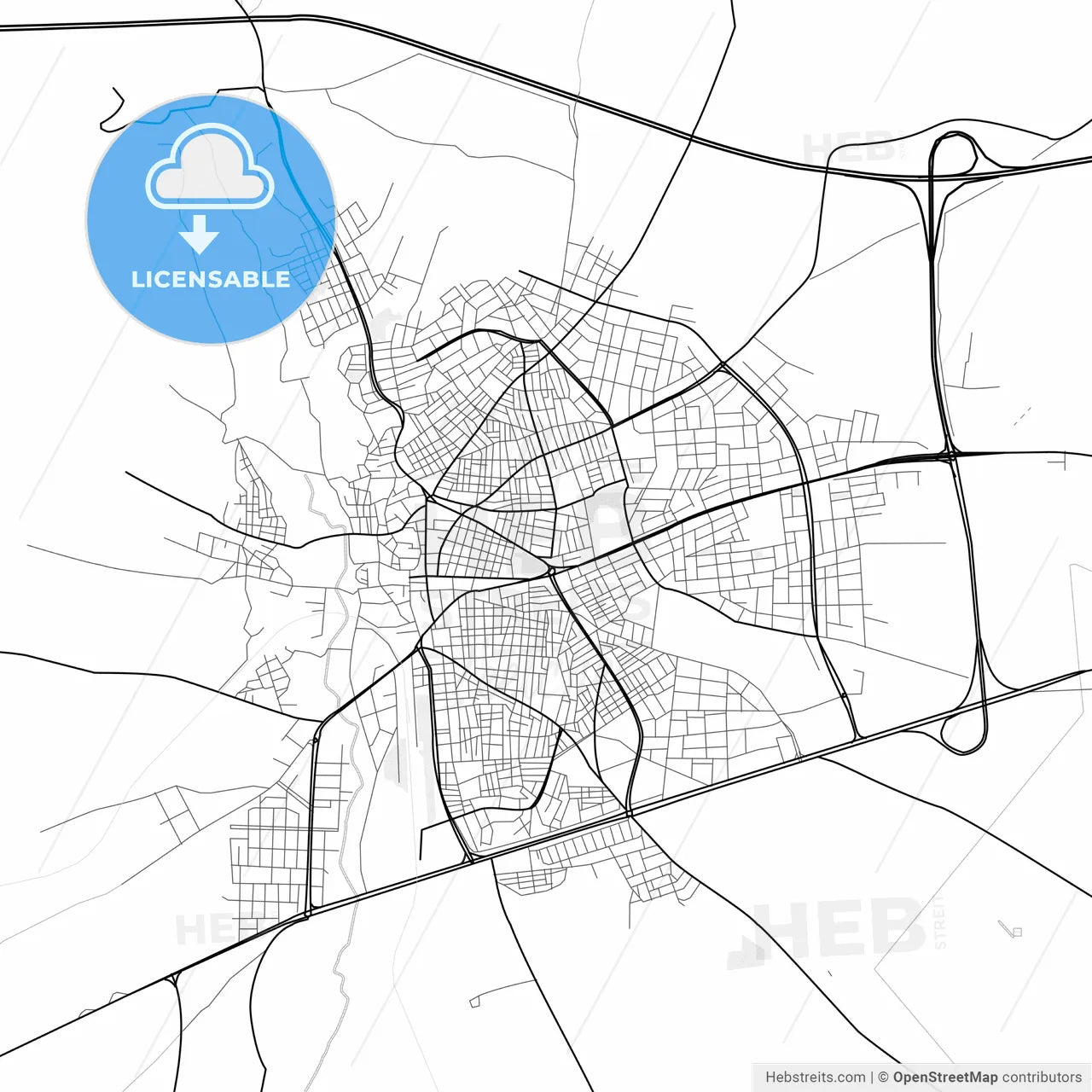 Vector PDF map of Nizip, Turkey