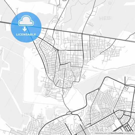 Vector PDF map of Nusaybin, Turkey