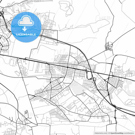 Vector PDF map of Kartepe, Turkey