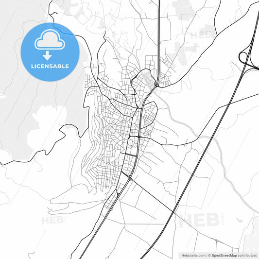 Vector PDF map of Orhangazi, Turkey