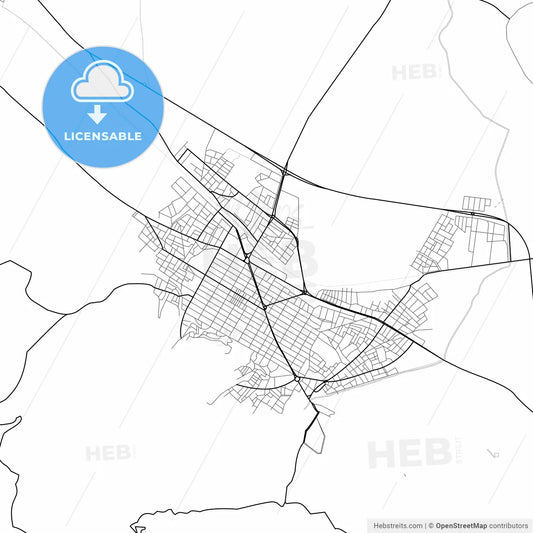 Vector PDF map of Alaşehir, Turkey