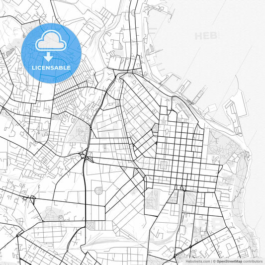 Vector PDF map of Odessa, Ukraine