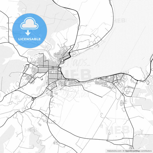 Vector PDF map of Matanzas, Cuba