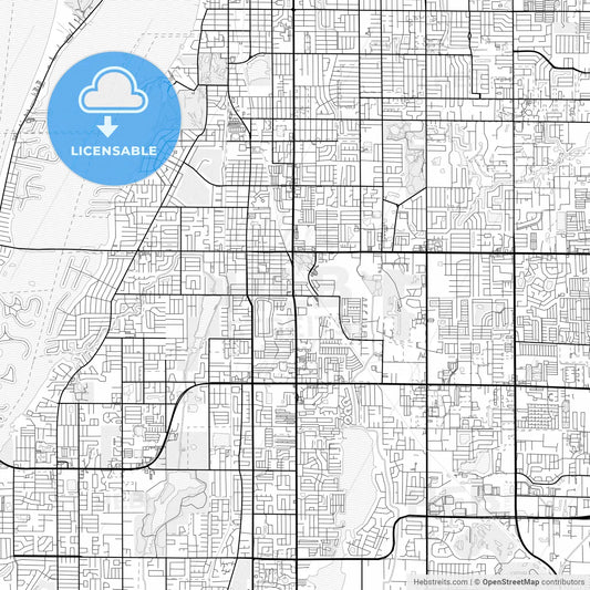 Vector PDF map of Largo, Florida, United States
