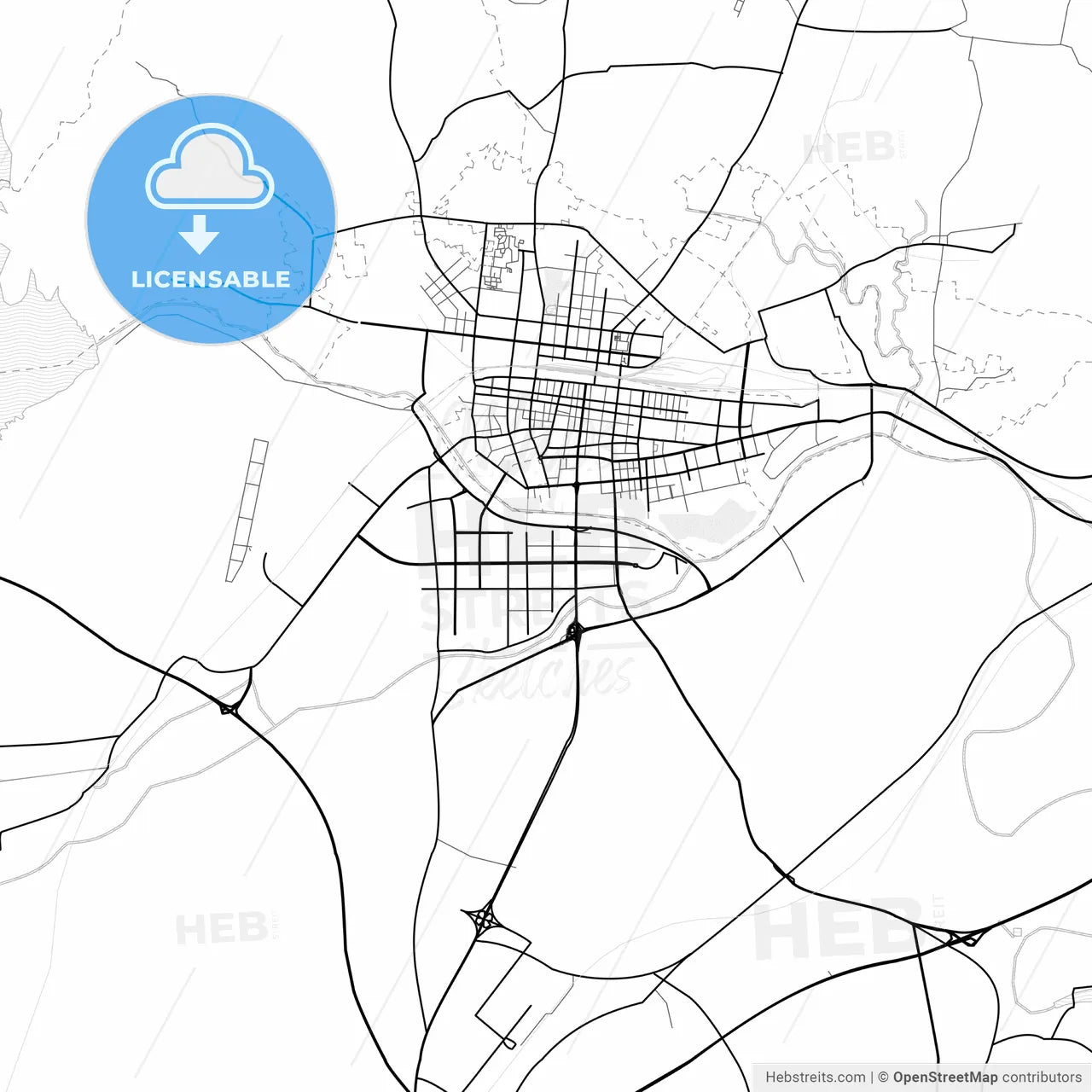 Vector PDF map of Jinzhou, China