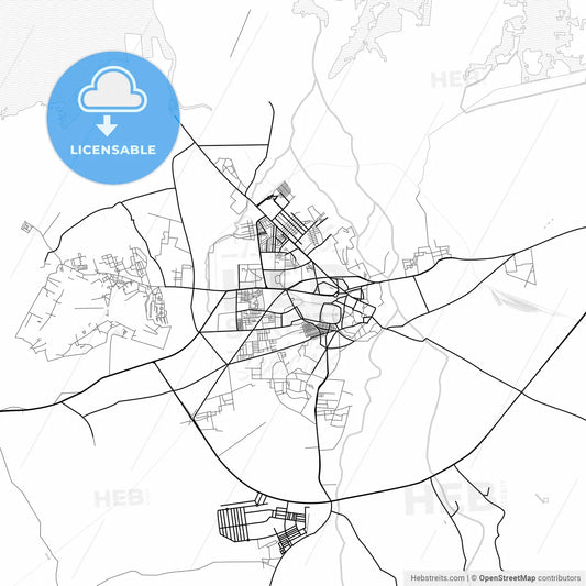 Vector PDF map of Jamnagar, India