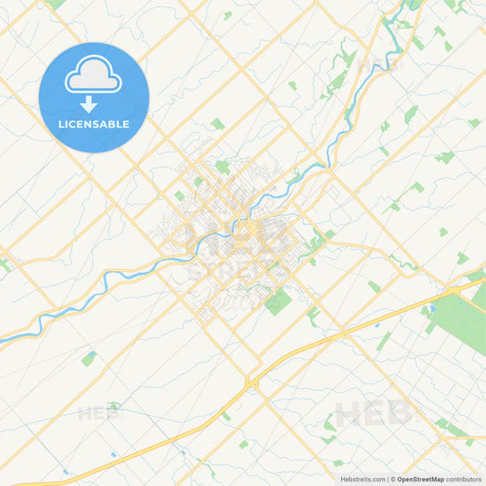 Empty vector map of Chatham-Kent, Ontario, Canada