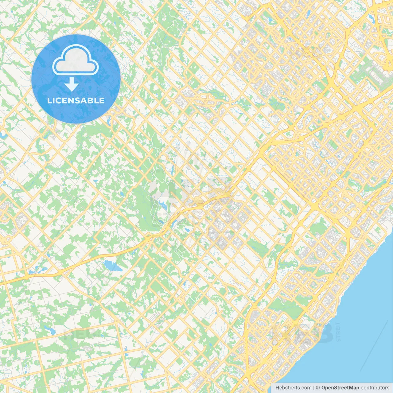 Empty vector map of Halton Hills, Ontario, Canada