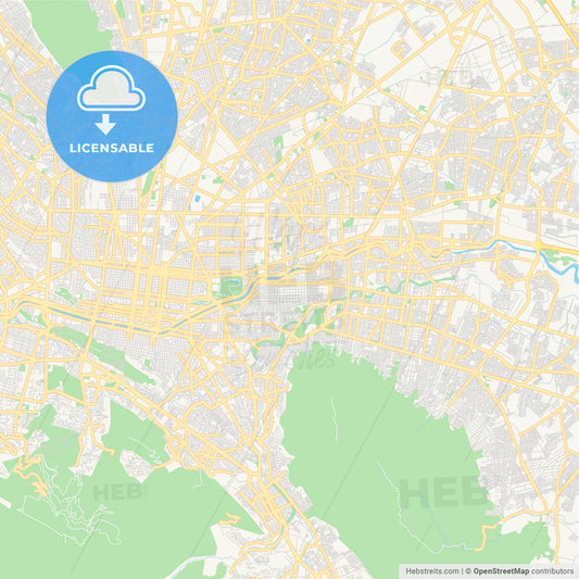 Empty vector map of Guadalupe, Nuevo León, Mexico