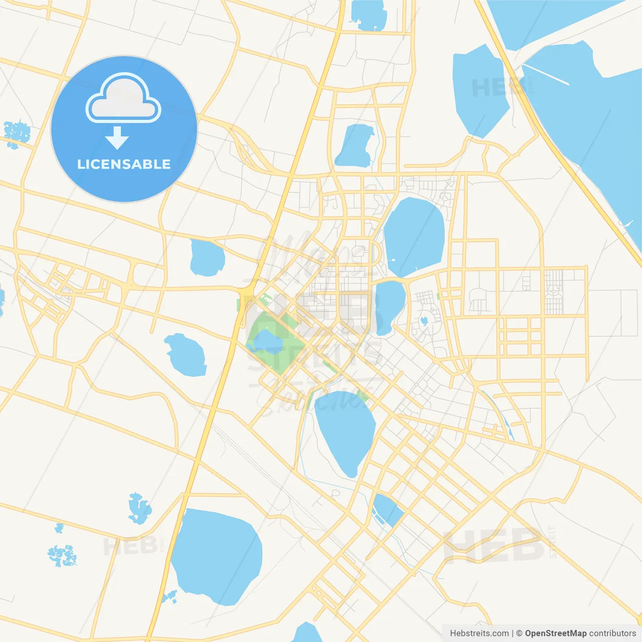 Printable Street Map Of Daqing, China – HEBSTREITS