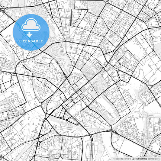 Vector PDF map of Minsk, Belarus