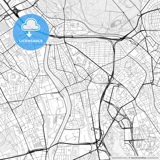 Vector PDF map of Maisons-Alfort, France