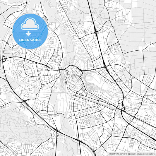 Vector PDF map of Furth, Germany
