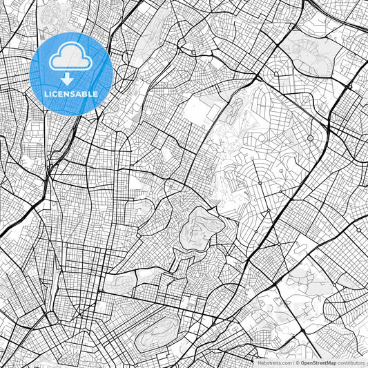 Vector PDF map of Galatsi, Greece