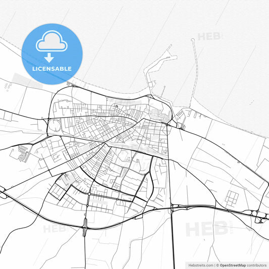 Vector PDF map of Barletta, Italy