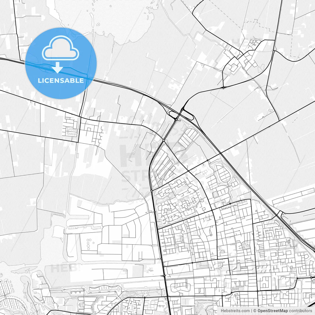 Vector PDF map of Smallingerland, Netherlands