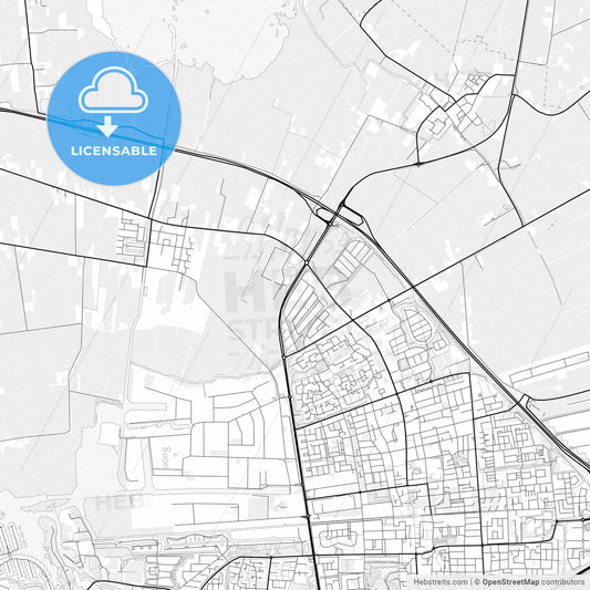 Vector PDF map of Smallingerland, Netherlands