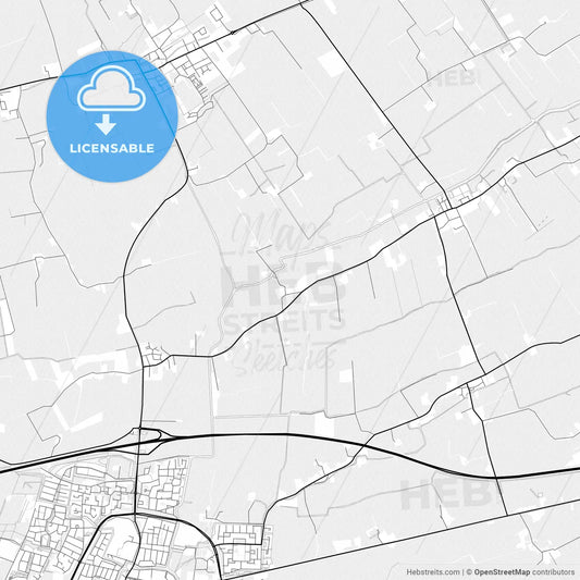 Vector PDF map of Waadhoeke, Netherlands